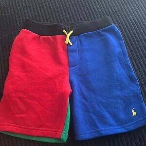 Polo color block terry shorts